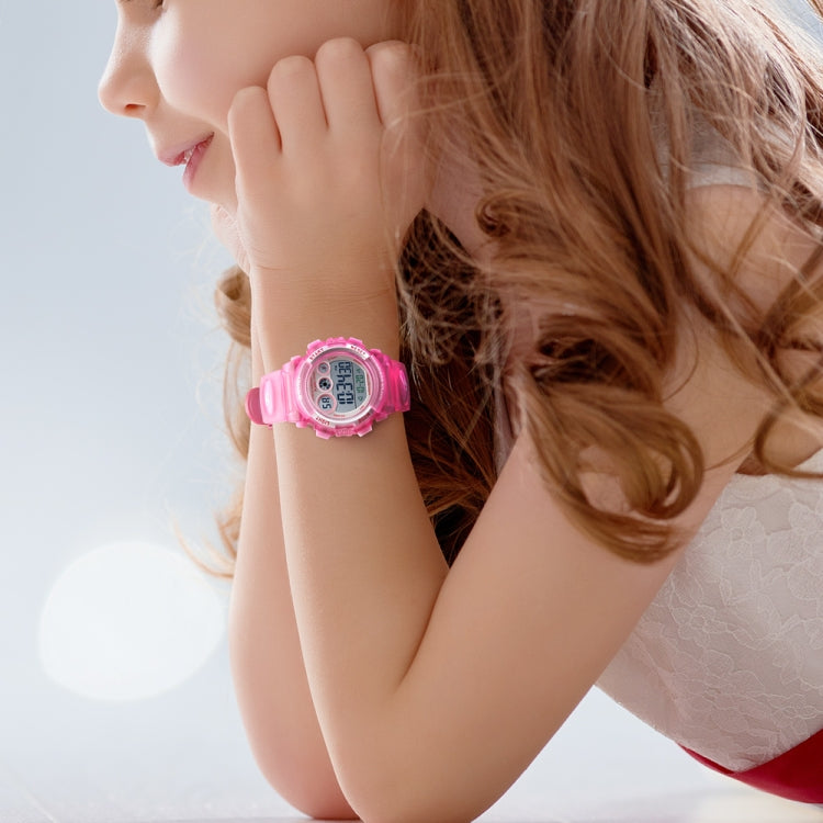Relógio Eletrónico Desportivo Infantil Cronómetro Digital LED SKMEI 1451, 1451 (Rosa Transparente Azul), 1451 (Roxo Transparente), 1451 (Azul Céu Transparente), 1451 (Vermelho Rosa Transparente), 1451 (Caixa Branca Círculo Azul)