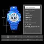 Relógio Eletrónico Desportivo Infantil Cronómetro Digital LED SKMEI 1451, 1451 (Rosa Transparente Azul), 1451 (Roxo Transparente), 1451 (Azul Céu Transparente), 1451 (Vermelho Rosa Transparente), 1451 (Caixa Branca Círculo Azul)