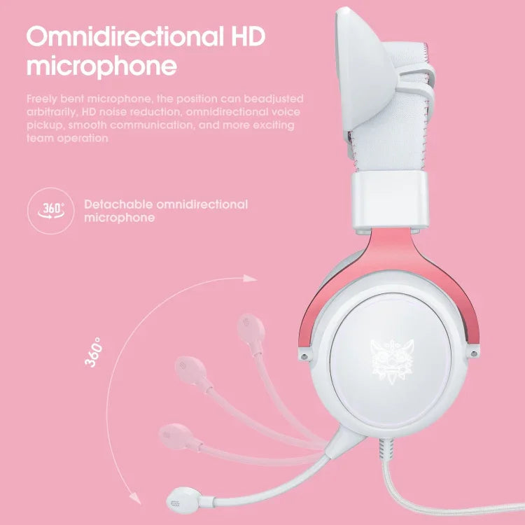 ONIKUMA X10 Auscultadores Gaming com Luz LED no Auricular, Ajustáveis e com Microfone