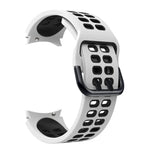 Pulseira de substituição em silicone bicolor com furos duplos, Para Samsung Galaxy Watch4 40mm / 44mm