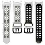 Pulseira de substituição em silicone bicolor com furos duplos, Para Samsung Galaxy Watch4 40mm / 44mm