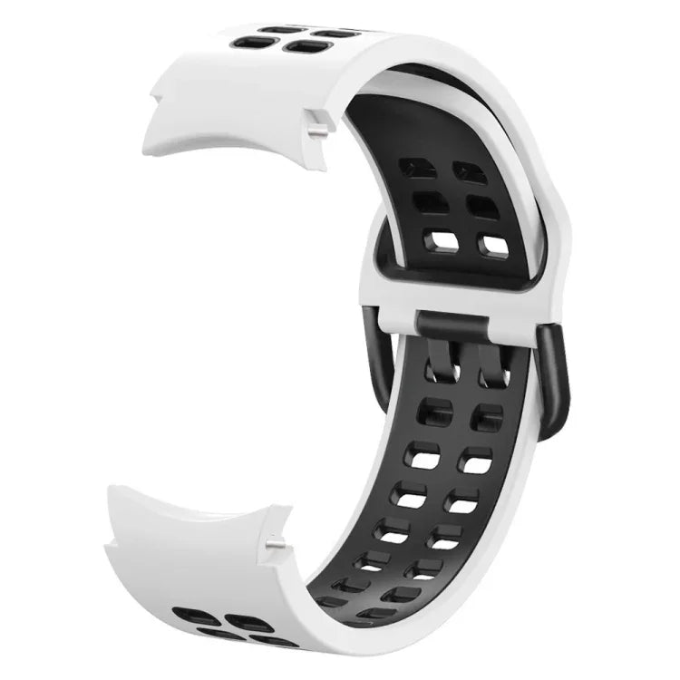 Pulseira de substituição em silicone bicolor com furos duplos, Para Samsung Galaxy Watch4 40mm / 44mm