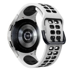 Pulseira de substituição em silicone bicolor com furos duplos, Para Samsung Galaxy Watch4 40mm / 44mm