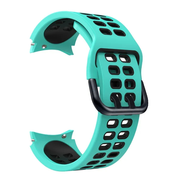 Pulseira de substituição em silicone bicolor com furos duplos, Para Samsung Galaxy Watch4 40mm / 44mm