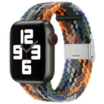 Correia de Relógio de Substituição com Fivela em Nylon Trançado para Apple Watch Series, 7 41mm / 6 & SE & 5 & 4 40mm / 3 & 2 & 1 38mm