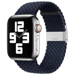 Correia de Relógio de Substituição com Fivela em Nylon Trançado para Apple Watch Series, 7 41mm / 6 & SE & 5 & 4 40mm / 3 & 2 & 1 38mm