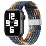 Correia de Relógio de Substituição com Fivela em Nylon Trançado para Apple Watch Series, 7 41mm / 6 & SE & 5 & 4 40mm / 3 & 2 & 1 38mm