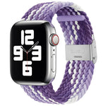 Correia de Relógio de Substituição com Fivela em Nylon Trançado para Apple Watch Series, 7 41mm / 6 & SE & 5 & 4 40mm / 3 & 2 & 1 38mm