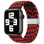 Correia de Relógio de Substituição com Fivela em Nylon Trançado para Apple Watch Series, 7 41mm / 6 & SE & 5 & 4 40mm / 3 & 2 & 1 38mm
