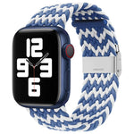 Correia de Relógio de Substituição com Fivela em Nylon Trançado para Apple Watch Series, 7 41mm / 6 & SE & 5 & 4 40mm / 3 & 2 & 1 38mm