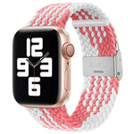 Correia de Relógio de Substituição com Fivela em Nylon Trançado para Apple Watch Series, 7 41mm / 6 & SE & 5 & 4 40mm / 3 & 2 & 1 38mm