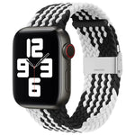 Correia de Relógio de Substituição com Fivela em Nylon Trançado para Apple Watch Series, 7 41mm / 6 & SE & 5 & 4 40mm / 3 & 2 & 1 38mm