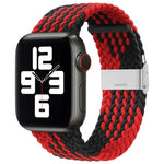 Correia de Relógio de Substituição com Fivela em Nylon Trançado para Apple Watch Series, 7 41mm / 6 & SE & 5 & 4 40mm / 3 & 2 & 1 38mm
