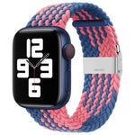 Correia de Relógio de Substituição com Fivela em Nylon Trançado para Apple Watch Series, 7 41mm / 6 & SE & 5 & 4 40mm / 3 & 2 & 1 38mm