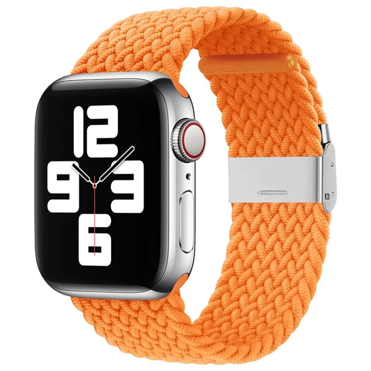 Correia de Relógio de Substituição com Fivela em Nylon Trançado para Apple Watch Series, 7 41mm / 6 & SE & 5 & 4 40mm / 3 & 2 & 1 38mm