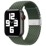 Correia de Relógio de Substituição com Fivela em Nylon Trançado para Apple Watch Series, 7 41mm / 6 & SE & 5 & 4 40mm / 3 & 2 & 1 38mm