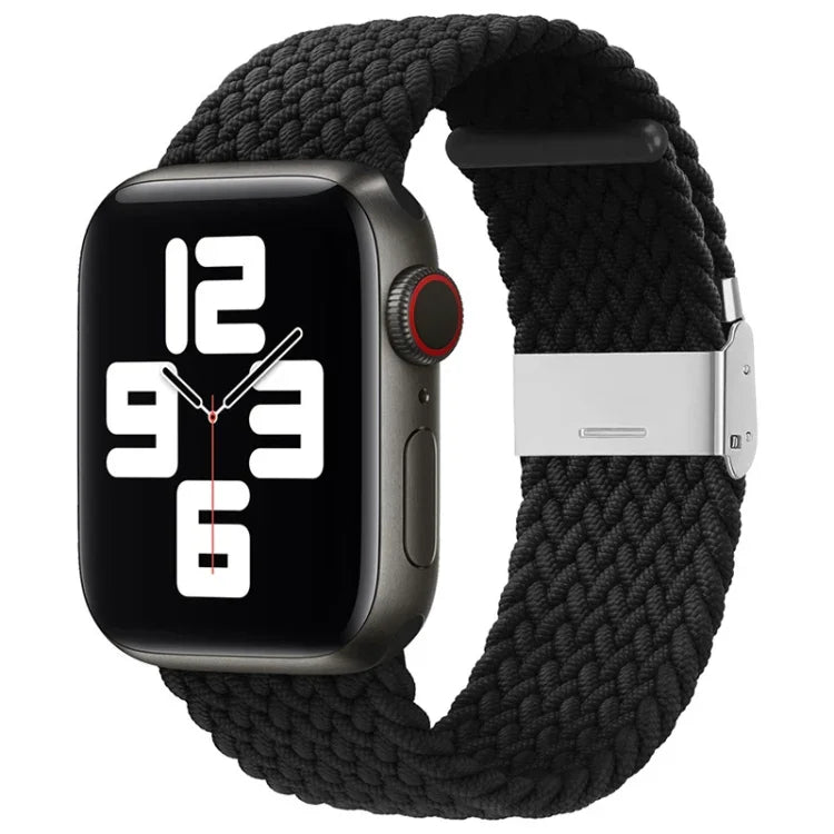 Correia de Relógio de Substituição com Fivela em Nylon Trançado para Apple Watch Series, 7 41mm / 6 & SE & 5 & 4 40mm / 3 & 2 & 1 38mm