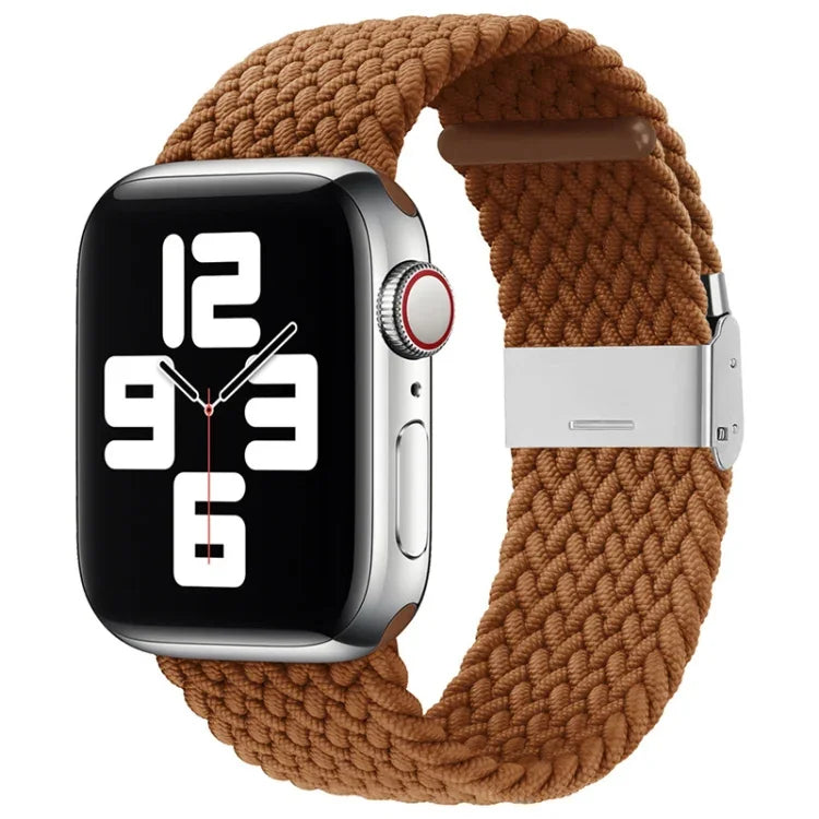 Correia de Relógio de Substituição com Fivela em Nylon Trançado para Apple Watch Series, 7 41mm / 6 & SE & 5 & 4 40mm / 3 & 2 & 1 38mm