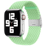 Correia de Relógio de Substituição com Fivela em Nylon Trançado para Apple Watch Series, 7 41mm / 6 & SE & 5 & 4 40mm / 3 & 2 & 1 38mm