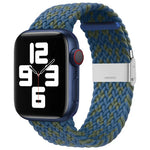 Correia de Relógio de Substituição com Fivela em Nylon Trançado para Apple Watch Series, 7 41mm / 6 & SE & 5 & 4 40mm / 3 & 2 & 1 38mm