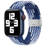 Correia de Relógio de Substituição com Fivela em Nylon Trançado para Apple Watch Series, 7 41mm / 6 & SE & 5 & 4 40mm / 3 & 2 & 1 38mm