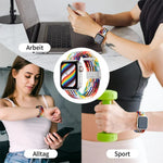 Correia de Relógio de Substituição com Fivela em Nylon Trançado para Apple Watch Series, 7 41mm / 6 & SE & 5 & 4 40mm / 3 & 2 & 1 38mm