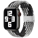 Pulseira Substituta em Nylon Trançado com Uma Fivela para Apple Watch Series, 7 45mm / 6&SE&5&4 44mm / 3&2&1 42mm