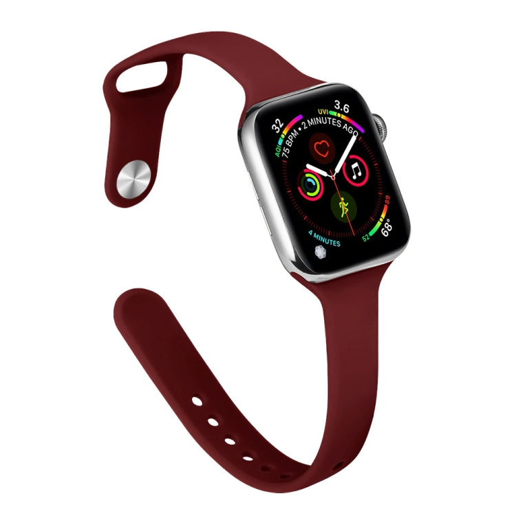 Pulseira de Substituição Slim em Silicone Para Apple Watch Series, 7 45mm / 6&SE&5&4 44mm / 3&2&1 42mm