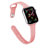 Pulseira de Substituição Slim em Silicone Para Apple Watch Series, 7 45mm / 6&SE&5&4 44mm / 3&2&1 42mm