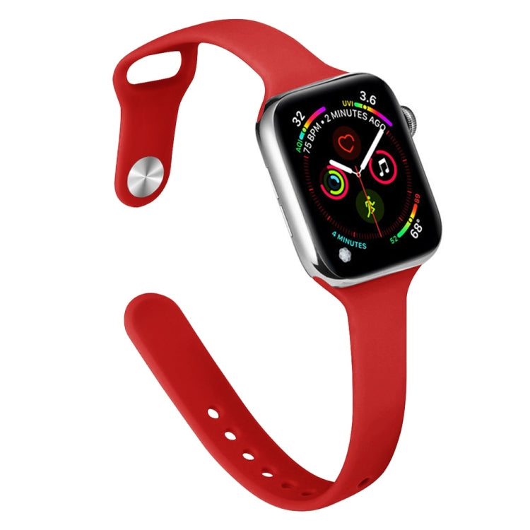 Pulseira de Substituição Slim em Silicone Para Apple Watch Series, 7 45mm / 6&SE&5&4 44mm / 3&2&1 42mm