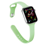 Pulseira de Substituição Slim em Silicone Para Apple Watch Series, 7 45mm / 6&SE&5&4 44mm / 3&2&1 42mm