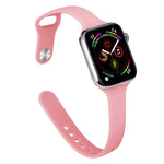 Pulseira de Substituição Slim em Silicone Para Apple Watch Series, 7 45mm / 6&SE&5&4 44mm / 3&2&1 42mm