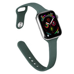 Pulseira de Substituição Slim em Silicone Para Apple Watch Series, 7 45mm / 6&SE&5&4 44mm / 3&2&1 42mm