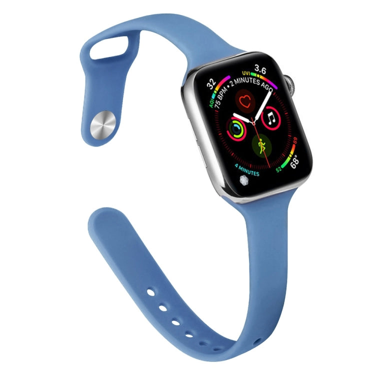 Pulseira de Substituição Slim em Silicone Para Apple Watch Series, 7 45mm / 6&SE&5&4 44mm / 3&2&1 42mm
