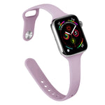 Pulseira de Substituição Slim em Silicone Para Apple Watch Series, 7 45mm / 6&SE&5&4 44mm / 3&2&1 42mm