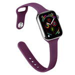Pulseira de Substituição Slim em Silicone Para Apple Watch Series, 7 45mm / 6&SE&5&4 44mm / 3&2&1 42mm