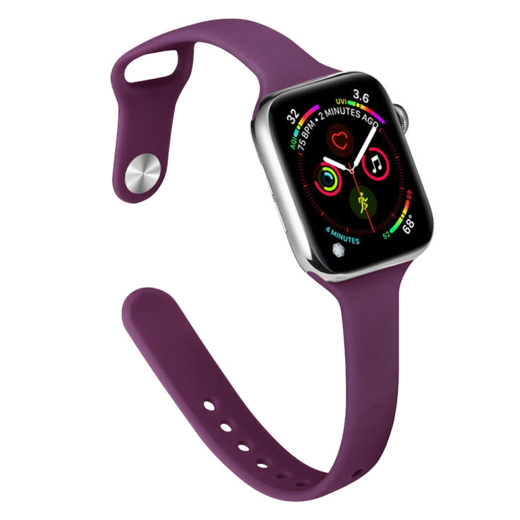 Pulseira de Substituição Slim em Silicone Para Apple Watch Series, 7 45mm / 6&SE&5&4 44mm / 3&2&1 42mm