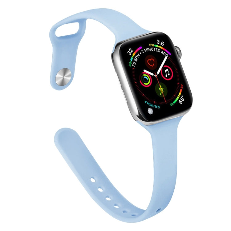 Pulseira de Substituição Slim em Silicone Para Apple Watch Series, 7 45mm / 6&SE&5&4 44mm / 3&2&1 42mm