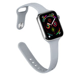 Pulseira de Substituição Slim em Silicone Para Apple Watch Series, 7 45mm / 6&SE&5&4 44mm / 3&2&1 42mm