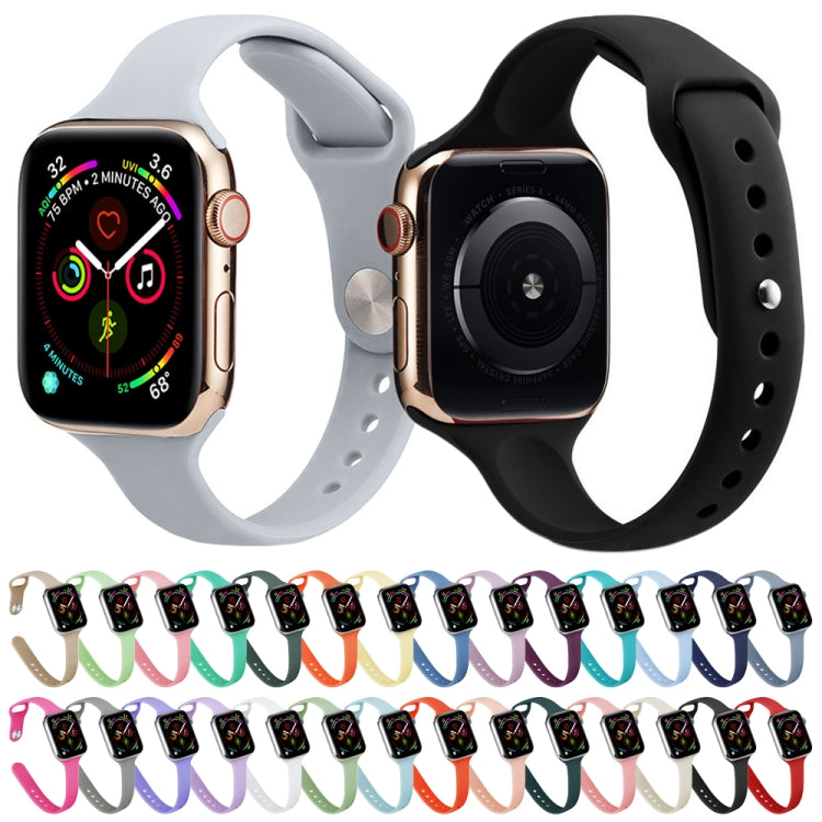 Pulseira de Substituição Slim em Silicone Para Apple Watch Series, 7 45mm / 6&SE&5&4 44mm / 3&2&1 42mm
