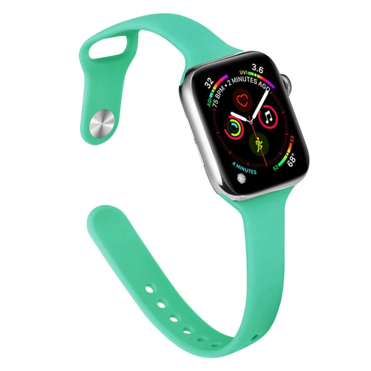 Slimming Silicone Replacement Watchband For Apple Watch Series, 7 41mm / 6&SE&5&4 40mm / 3&2&1 38mm