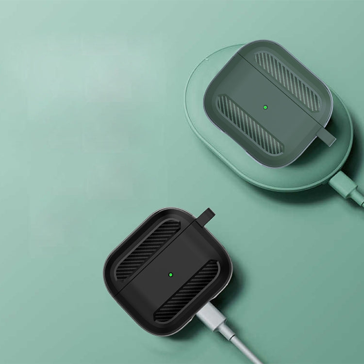 Carbon Fiber Anti-fall Earphones Protective Case, For AirPods 3