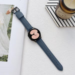 Pulseira de couro com textura de lichia, Para Samsung Galaxy Watch4 40mm / 44mm