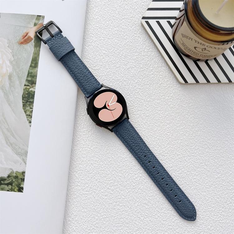 Pulseira de couro com textura de lichia, Para Samsung Galaxy Watch4 40mm / 44mm