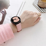 Pulseira de couro com textura de lichia, Para Samsung Galaxy Watch4 40mm / 44mm
