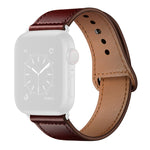 Pulseira Substituta de Couro para Apple Watch Series, 7 45mm / 6&SE&5&4 44mm / 3&2&1 42mm, 7 41mm / 6&SE&5&4 40mm / 3&2&1 38mm
