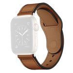 Pulseira Substituta de Couro para Apple Watch Series, 7 45mm / 6&SE&5&4 44mm / 3&2&1 42mm, 7 41mm / 6&SE&5&4 40mm / 3&2&1 38mm