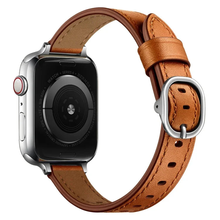 Pulseira de Relógio em Pele 14mm Para Apple Watch Series, 7 41mm / 6&SE&5&4 40mm / 3&2&1 38mm, 7 45mm / 6&SE&5&4 44mm / 3&2&1 42mm