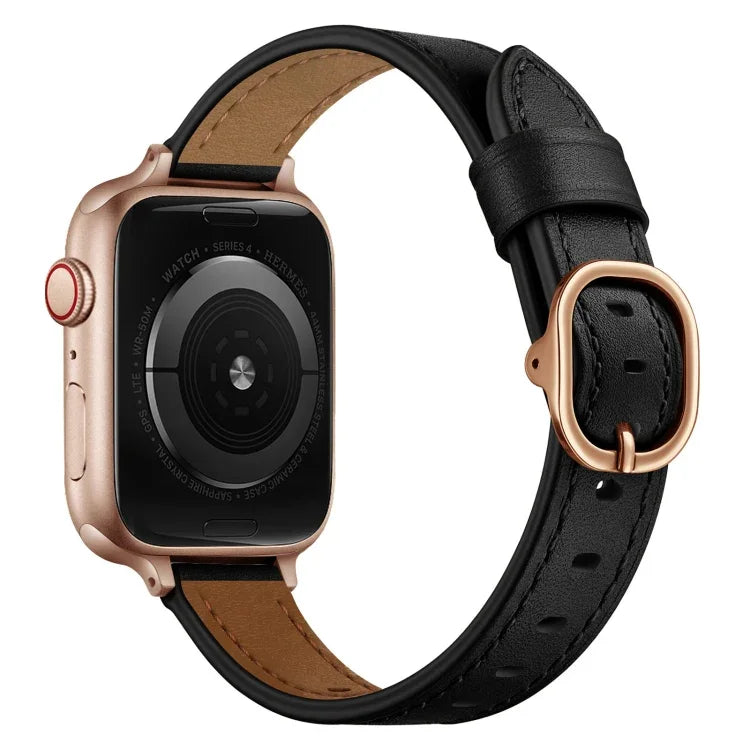 Pulseira de Relógio em Pele 14mm Para Apple Watch Series, 7 41mm / 6&SE&5&4 40mm / 3&2&1 38mm, 7 45mm / 6&SE&5&4 44mm / 3&2&1 42mm