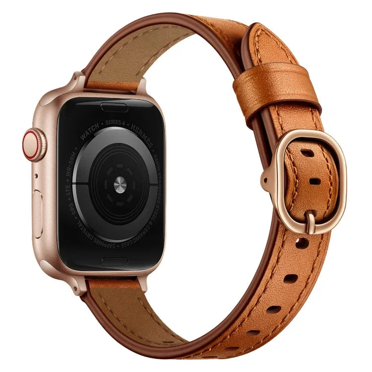 Pulseira de Relógio em Pele 14mm Para Apple Watch Series, 7 41mm / 6&SE&5&4 40mm / 3&2&1 38mm, 7 45mm / 6&SE&5&4 44mm / 3&2&1 42mm